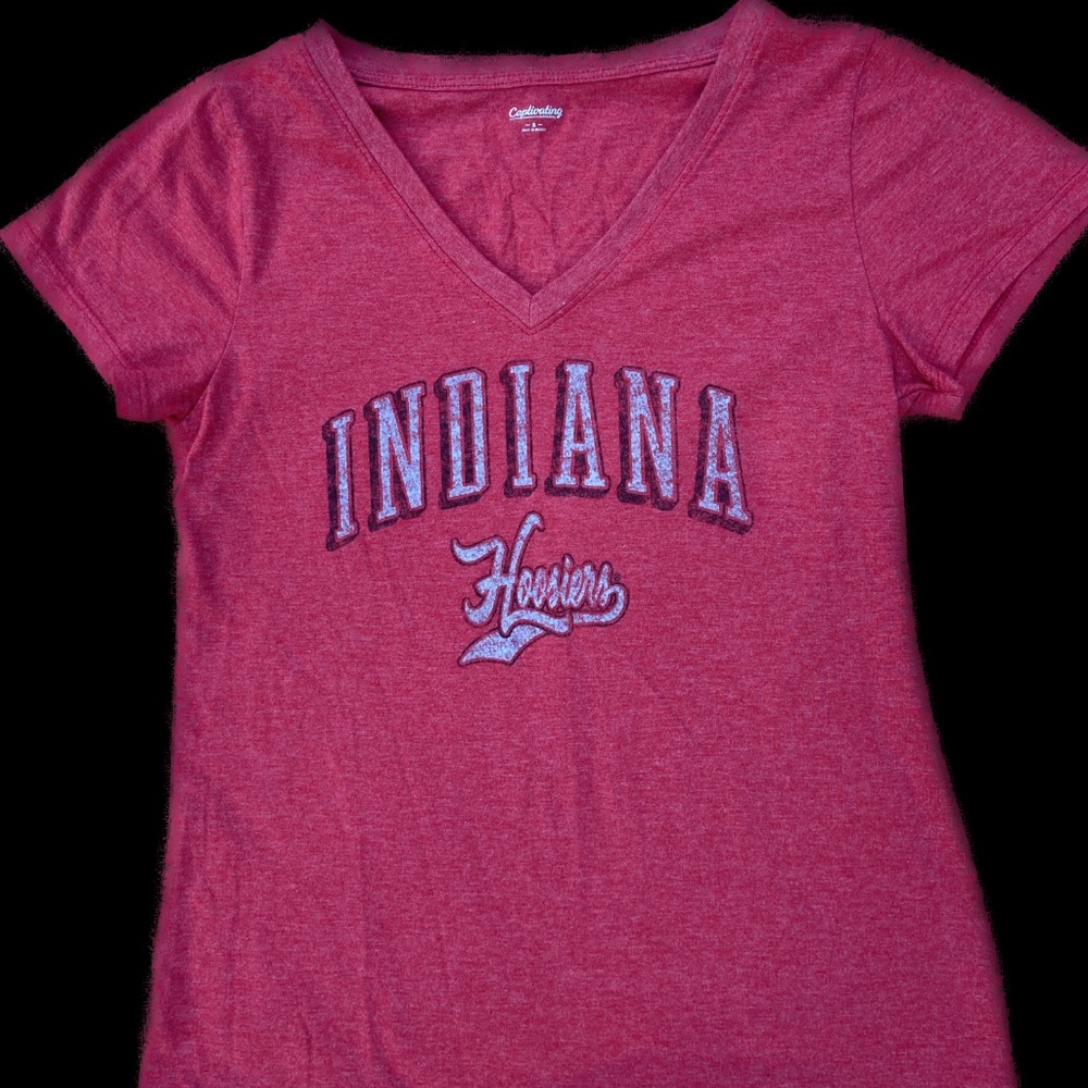 Indiana University Bloomington Women's V-Neck Tee, Size Small - Picture 1 of 2